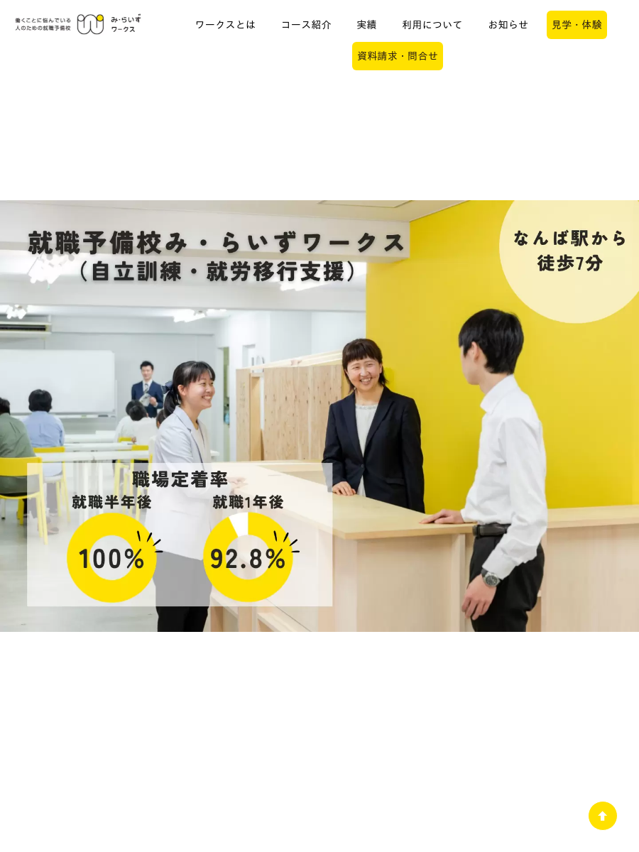 働くことに悩んでいる人のための就職予備校 ｜み・らいずワークス